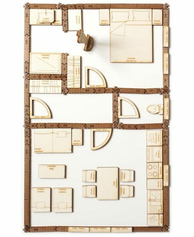 Plan 2D d'un appartement rénové à paris 10e